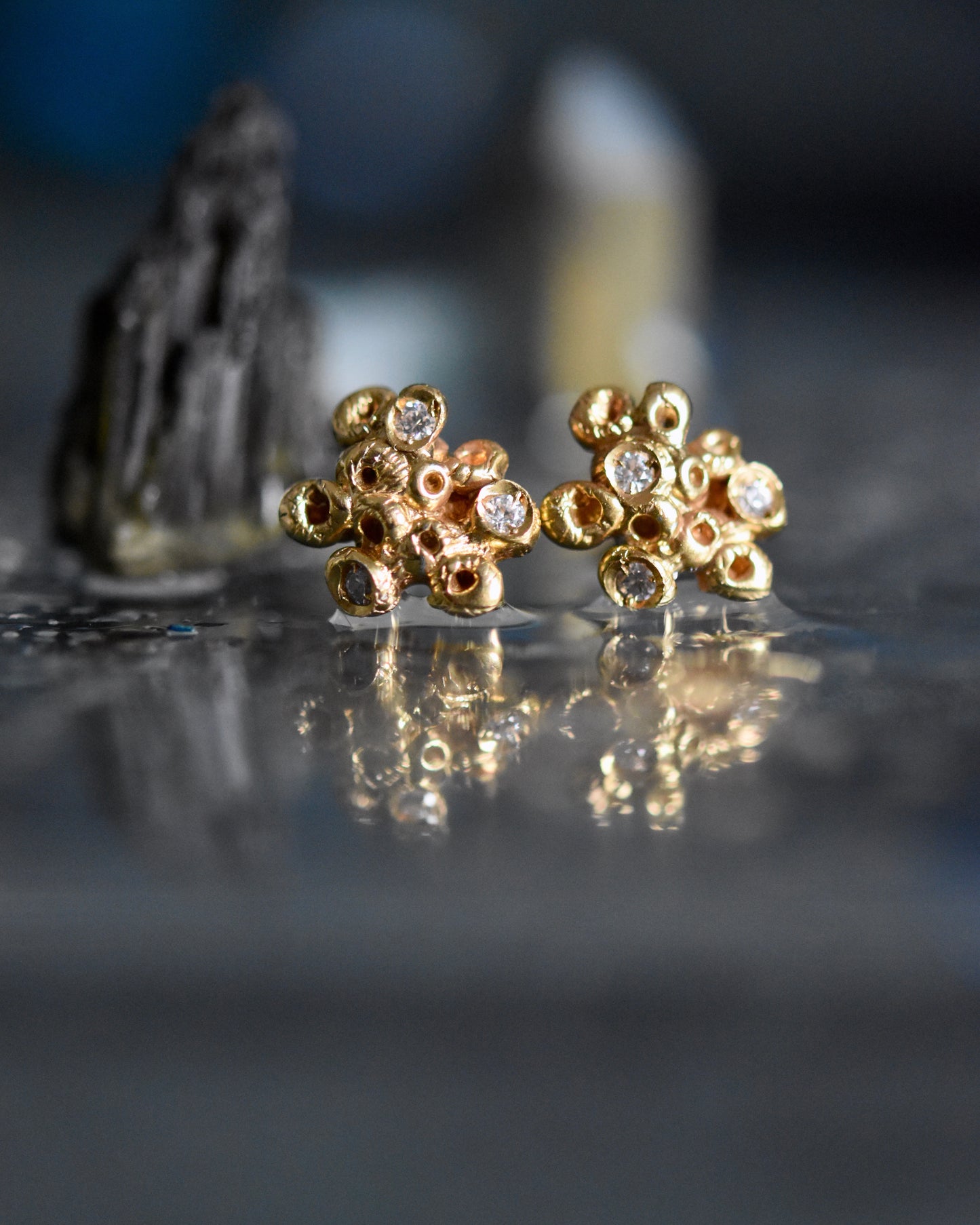 Tiny Coral Earrings